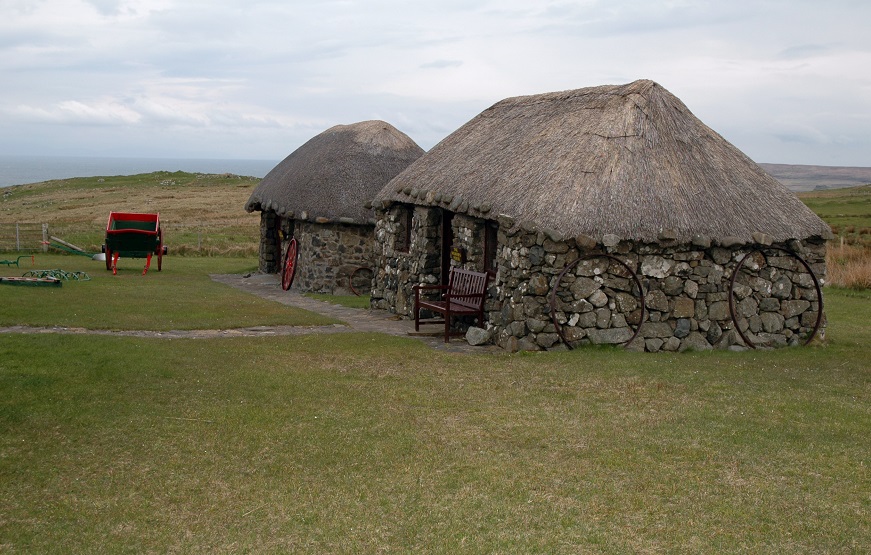 Abitazioni tradizionali dell'Isola di Skye in Scozia