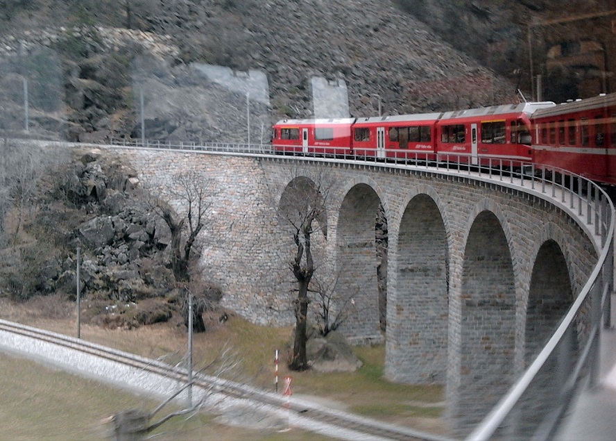 Il viadotto del Trenino Rosso del Bernina