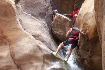 Wadi mujib canyoning in Giordania