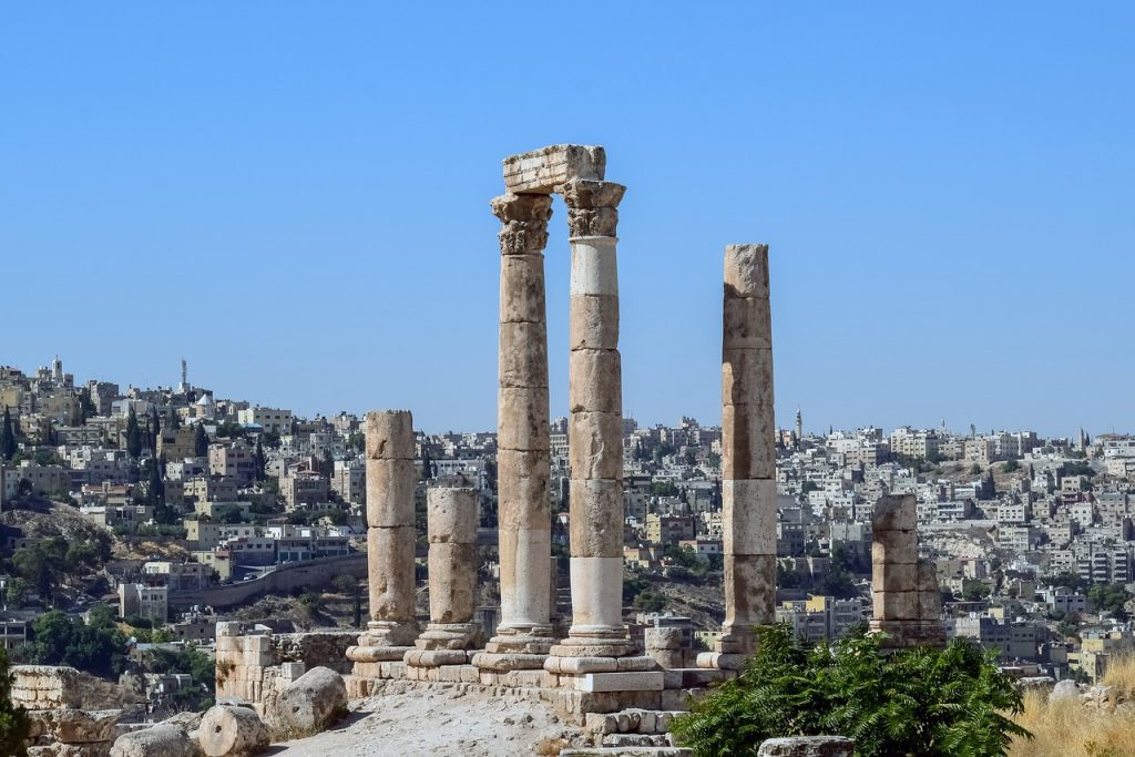 Area archeologica di Amman in Giordania