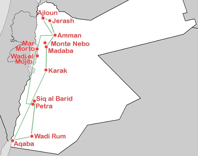 mappa della giordania: cosa vedere in 7 giorni e itinerario