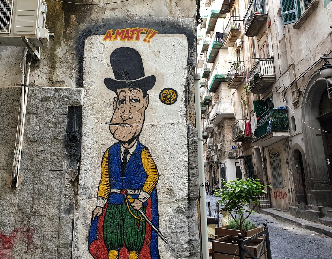 Murales in vico Totò_Quartieri Spagnoli_Principe della Risata