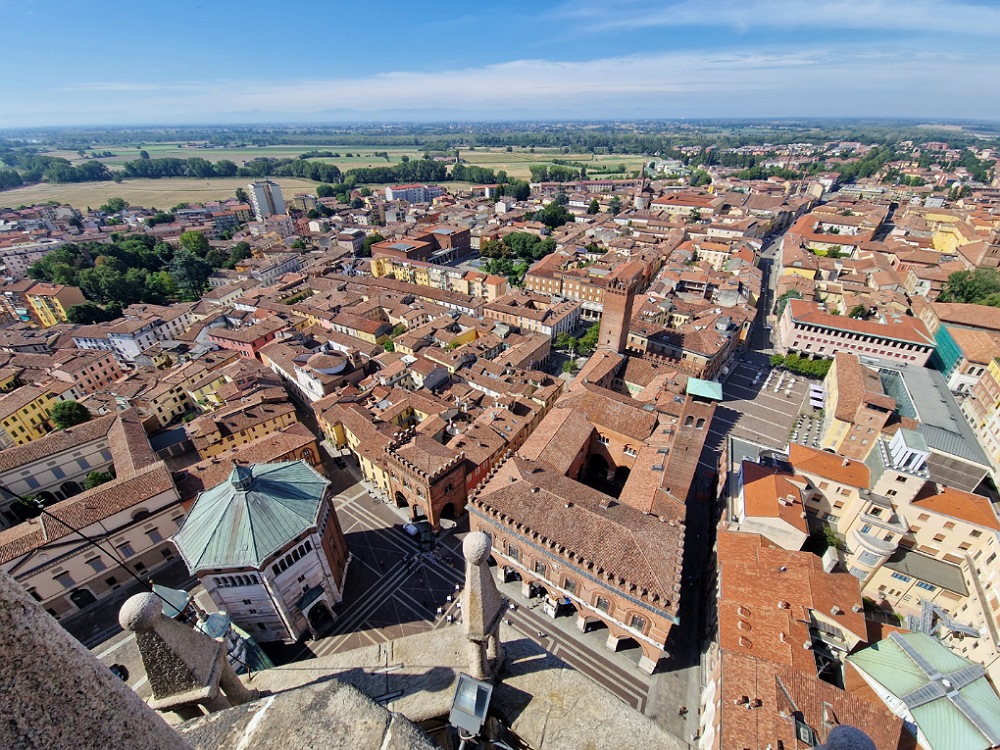 Il panorama di Cremona visto dal Torrazzo