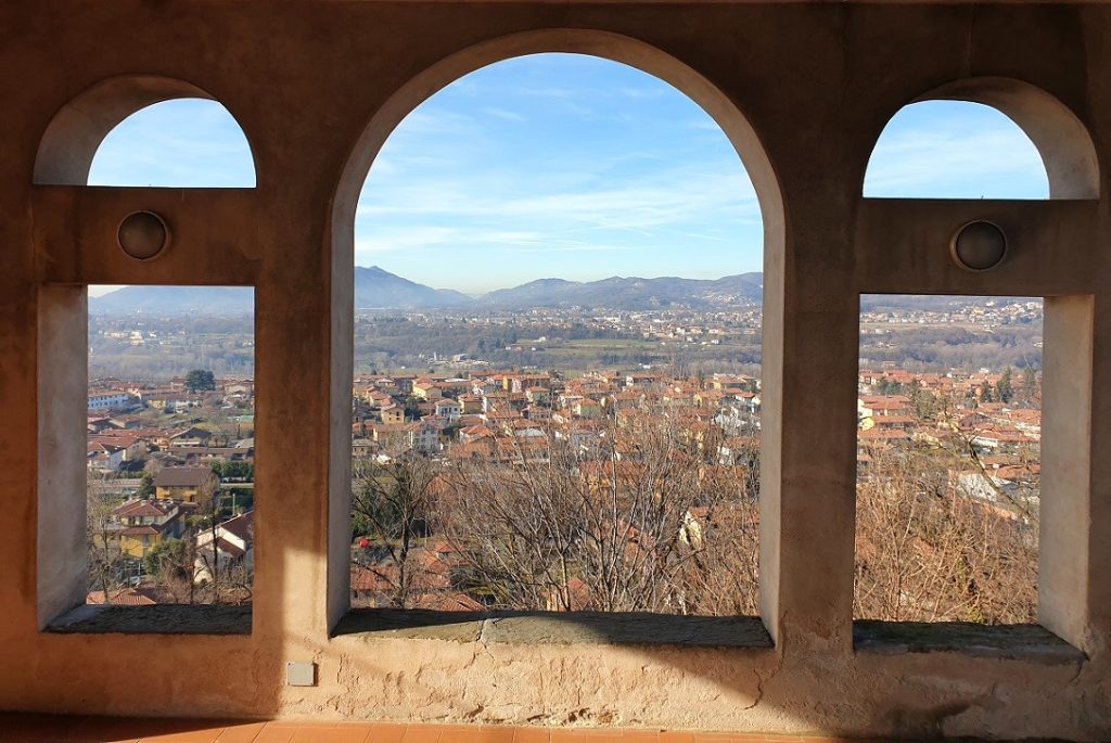 Panorama da Sombreno vicino a Bergamo