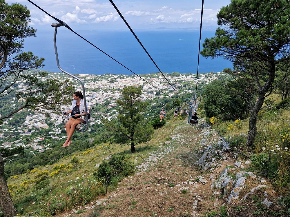 Cosa fare a Capri in un giorno: seggiovia monte solaro